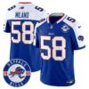 Buffalo Bills 2024 Vapor Limited Jersey – Est. 1960 Patch – All Stitched – Royal Alternate – Matt Milano Jersey