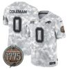 Bills 2024 Salute to Service Establishment Year Patch Vapor Limited Jersey – All Stitched – Navy – Keon Coleman Jersey