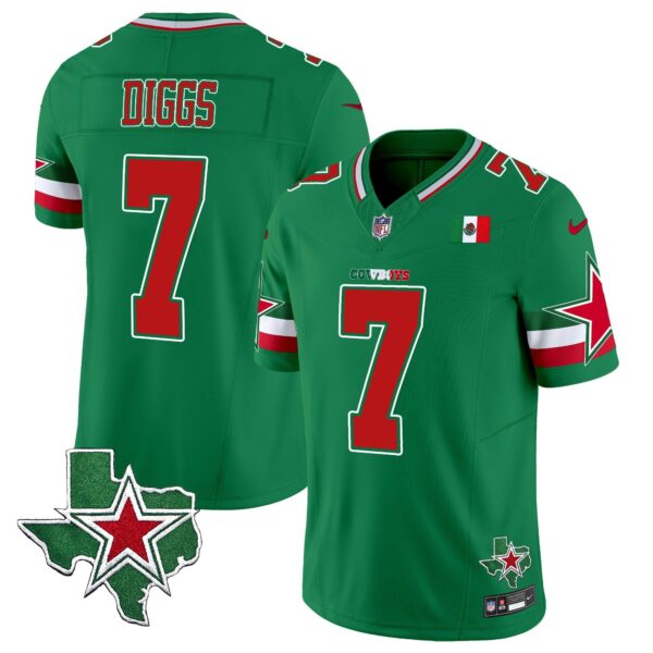 Cowboys 2024 Mexico Vapor Limited Jersey – All Stitched – Green – Trevon Diggs Jersey