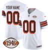 Browns 1946 75th Anniversary Patch Custom Jersey – All Stitched – 1946 White Jersey