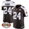 Browns 1946 75th Anniversary Patch Jersey – All Stitched – Alternate – Nick Chubb Jersey