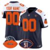 Chicago Bears Dick Butkus Patch Throwback Vapor Limited Custom Jersey – All Stitched – Navy Alternate Jersey