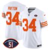 Chicago Bears Dick Butkus Patch Throwback Vapor Limited Jersey – All Stitched – White – Walter Payton Jersey