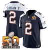 Denver Broncos Super Bowl 50 Patch Vapor Limited Jersey – All Stitched – Navy Alternate – Patrick Surtain II Jersey