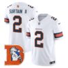 Denver Broncos Throwback Vapor Limited Jersey V2 – All Stitched – White – Patrick Surtain II Jersey