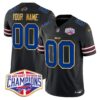 Bills 2024 AFC East Division Champions Gold Trim Vapor Limited Custom Jersey – All Stitched – Black Jersey