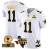 Cowboys Est. 1960 & We Dem Boyz Patch Gold Vapor Limited Jersey V2 – All Stitched – White Gold – Micah Parsons Jersey