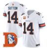 Denver Broncos Throwback Vapor Limited Jersey V2 – All Stitched – White – Courtland Sutton Jersey