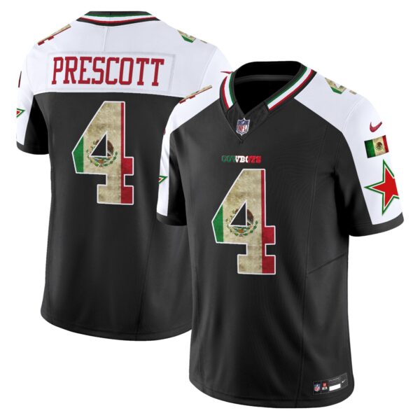 Dallas Cowboys Mexico Vapor Limited Jersey V3 – All Stitched – Alternate – Dak Prescott Jersey
