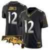 Ravens Maryland Patch Gold Vapor Limited Jersey V2 – All Stitched – Black Limited – Jacoby Jones Jersey