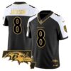 Ravens 2024 Gold Vapor Limited Jersey – All Stitched – Alternate – Lamar Jackson Jersey