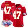 Bills 2024 AFC East Division Champions Gold Trim Vapor Limited Jersey – All Stitched – Red – Donald Trump Jersey