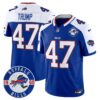 Buffalo Bills 2024 Vapor Limited Jersey – Est. 1960 Patch – All Stitched – Royal Alternate – Donald Trump Jersey