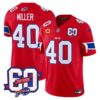 Bills 60th Anniversary Patch Vapor Limited Jersey – All Stitched – Red – Von Miller Jersey