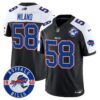 Buffalo Bills 2024 Vapor Limited Jersey – Est. 1960 Patch – All Stitched – Black Alternate – Matt Milano Jersey