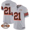 Browns 1946 75th Anniversary Patch Jersey – All Stitched – Gray – Denzel Ward Jersey