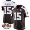 Browns 1946 75th Anniversary Patch Jersey – All Stitched – Alternate – Joe Flacco Jersey