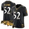 Ravens 2024 Gold Vapor Limited Jersey – All Stitched – Black Limited – Ray Lewis Jersey