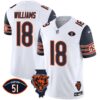 Bears Illinois Patch Vapor Jersey – All Stitched – Navy Sleeves – Caleb Williams Jersey