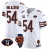 Bears Illinois Patch Vapor Jersey – All Stitched – White – Brian Urlacher Jersey