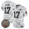 Bills 2024 Salute to Service Establishment Year Patch Vapor Limited Jersey – All Stitched – Navy – Josh Allen Jersey