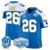 Detroit Lions 2024 NFC North Division Champions Patch Gold Trim Vapor Limited Jersey – All Stitched – Blue Alternate – Jahmyr Gibbs Jersey