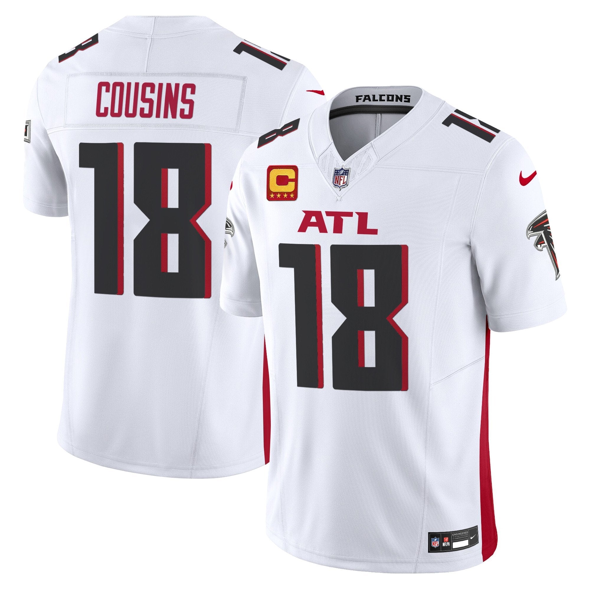 Atlanta Falcons 2024 Vapor Limited Jersey – All Stitched – White – Kirk Cousins Jersey