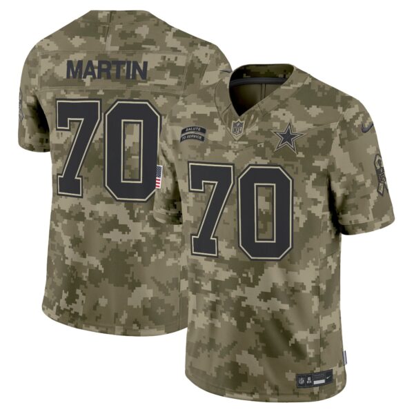 Dallas Cowboys 2024 Salute to Service Vapor Limited Jersey – All stitched – Olive Camo – Zack Martin Jersey