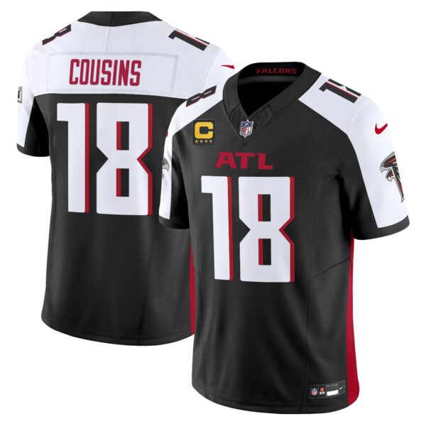 Atlanta Falcons 2024 Vapor Limited Jersey – All Stitched – Black Alternate – Kirk Cousins Jersey