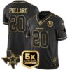 Cowboys 5x Super Bowl Champions Vapor Limited Jersey – All Stitched – Black Gold – Tony Pollard Jersey