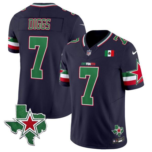 Cowboys 2024 Mexico Vapor Limited Jersey – All Stitched – Navy – Trevon Diggs Jersey