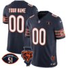 Bears Illinois Patch Vapor Custom Jersey – All Stitched – Navy Jersey