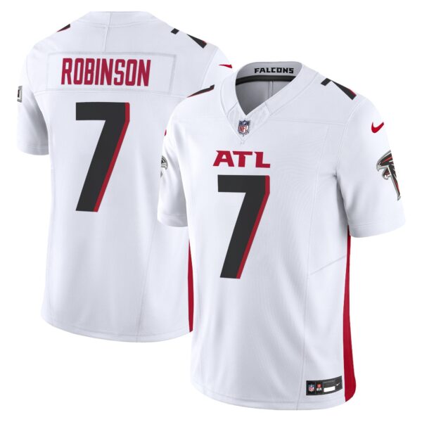 Atlanta Falcons 2024 Vapor Limited Jersey – All Stitched – White – Bijan Robinson Jersey