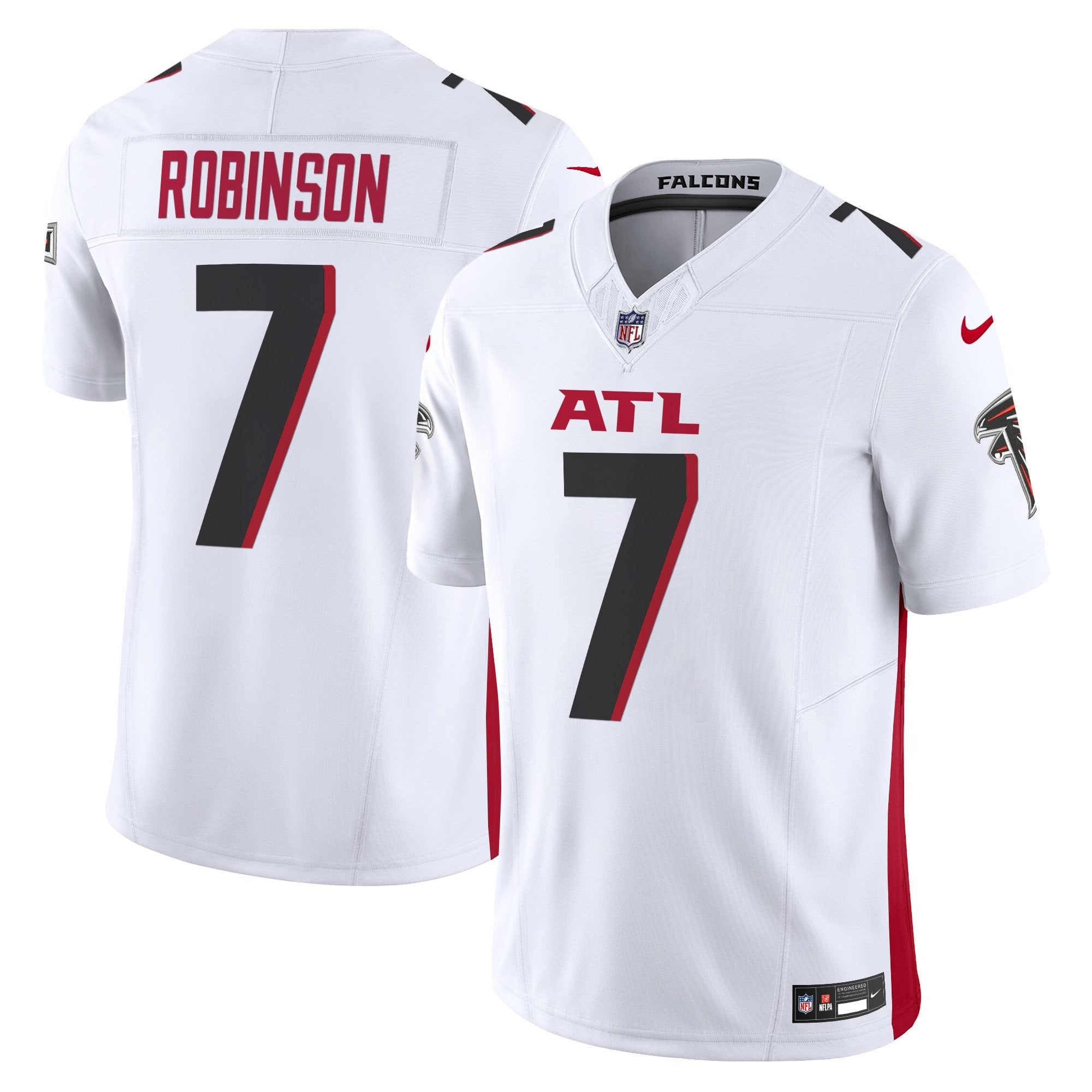 Atlanta Falcons 2024 Vapor Limited Jersey – All Stitched – White – Bijan Robinson Jersey