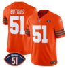 Chicago Bears Dick Butkus Patch Throwback Vapor Limited Jersey – All Stitched – Orange – Dick Butkus Jersey