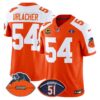 Chicago Bears Dick Butkus Patch Throwback Vapor Limited Jersey – All Stitched – Orange Alternate – Brian Urlacher Jersey