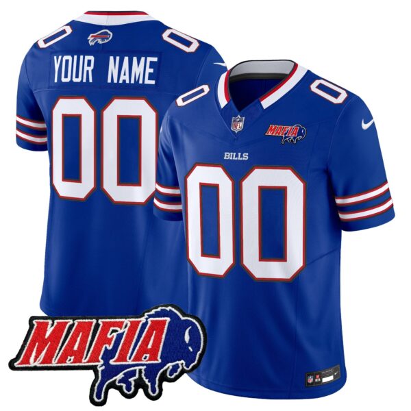 Buffalo Bills 2024 Bills Mafia Patch Vapor Limited Custom Jersey – All Stitched – Royal Jersey