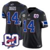 Bills 60th Anniversary Patch Vapor Limited Jersey – All Stitched – Black – Stefon Diggs Jersey