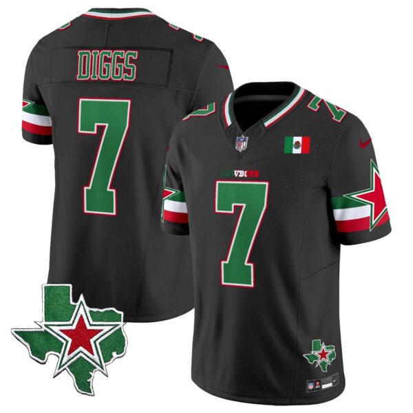 Cowboys 2024 Mexico Vapor Limited Jersey – All Stitched – Black – Trevon Diggs Jersey