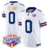Bills 2024 AFC East Division Champions Gold Trim Vapor Limited Jersey – All Stitched – White – Keon Coleman Jersey