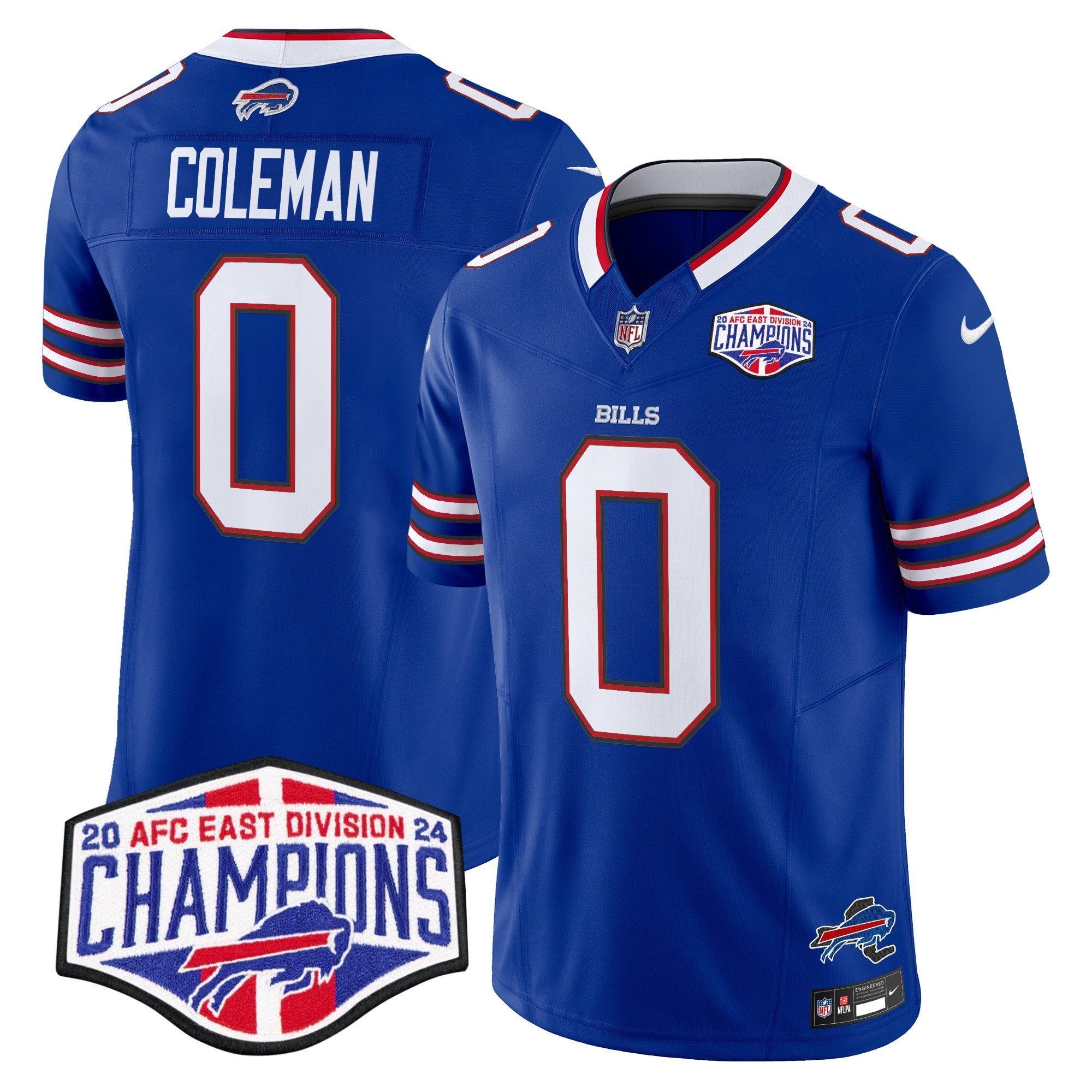 Bills 2024 AFC East Division Champions Vapor Limited Jersey – All Stitched – Royal – Keon Coleman Jersey