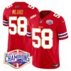 Bills 2024 AFC East Division Champions Gold Trim Vapor Limited Jersey – All Stitched – Red – Matt Milano Jersey