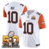 Denver Broncos Super Bowl 50 Patch Vapor Limited Jersey – All Stitched – Orange Sleeves – Bo Nix Jersey