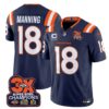Denver Broncos 3-Time Champions Patch Vapor Limited Jersey V2 – All Stitched – Navy – Peyton Manning Jersey