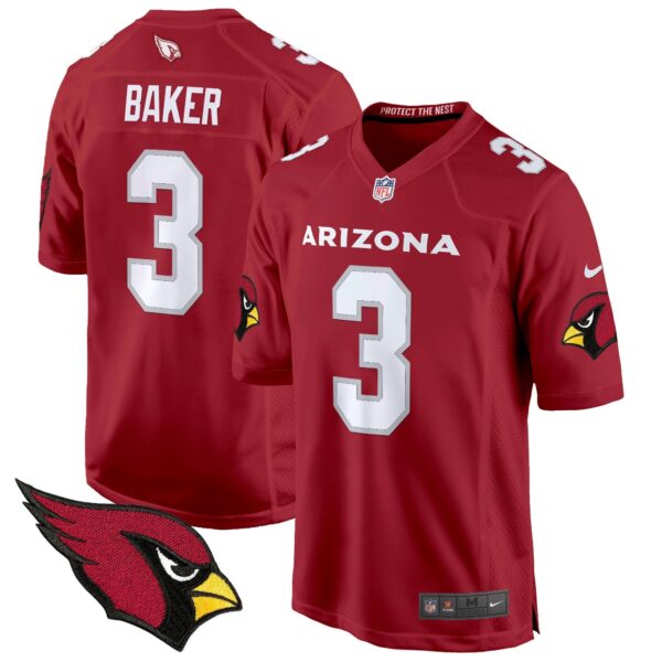 Arizona Cardinals 2024 Game Jersey – All Stitched – Red – Budda Baker Jersey