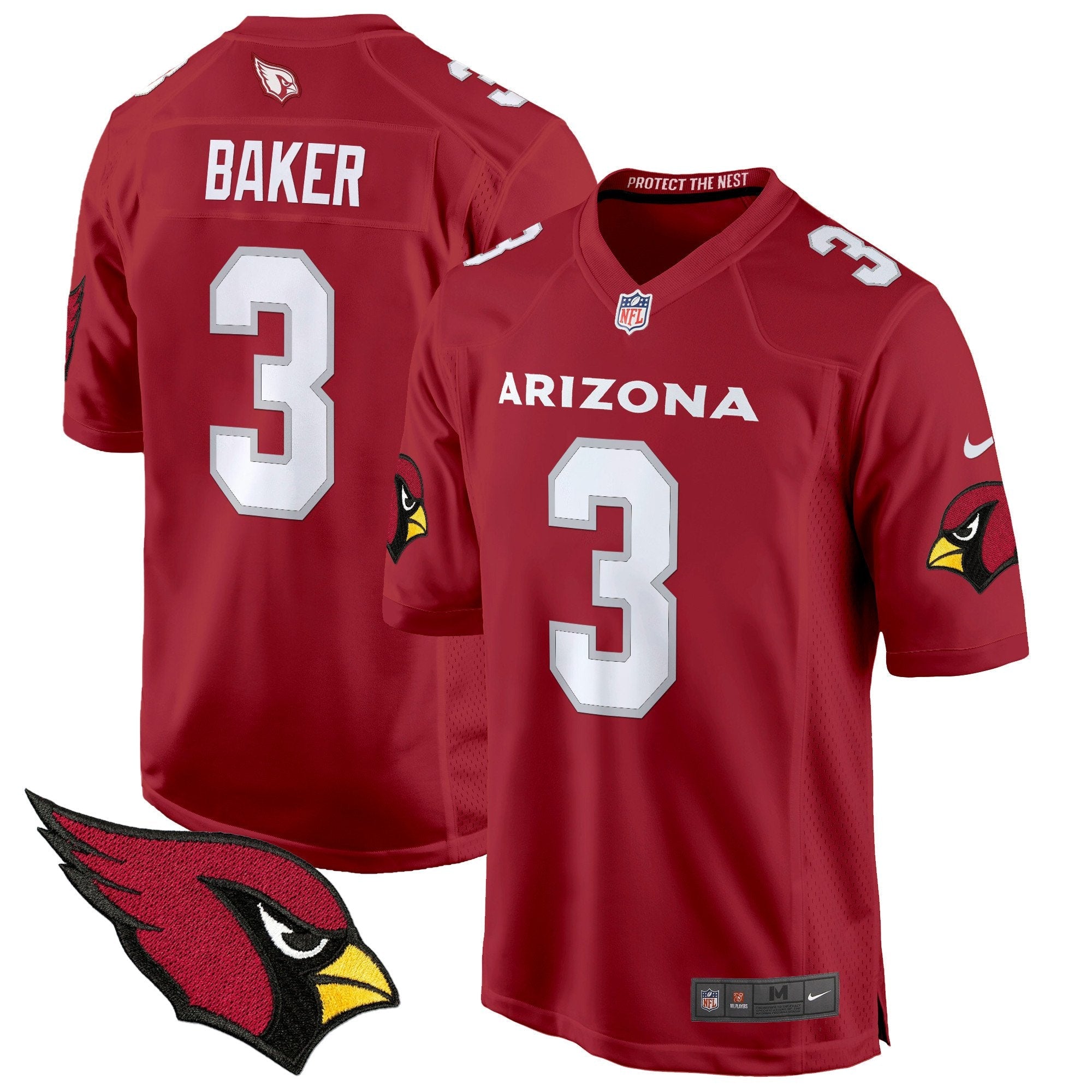 Arizona Cardinals 2024 Game Jersey – All Stitched – Red – Budda Baker Jersey