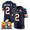 Denver Broncos Super Bowl 50 Patch Vapor Limited Jersey – All Stitched – Navy – Patrick Surtain II Jersey