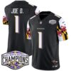 Ravens Maryland Flag 2024 AFC North Division Champions Patch Vapor Limited Jersey – All Stitched – Black – Joe D Jersey