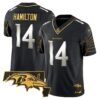 Ravens Maryland Patch Gold Vapor Limited Jersey V2 – All Stitched – Black Limited – Kyle Hamilton Jersey