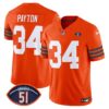 Chicago Bears Dick Butkus Patch Throwback Vapor Limited Jersey – All Stitched – Orange – Walter Payton Jersey